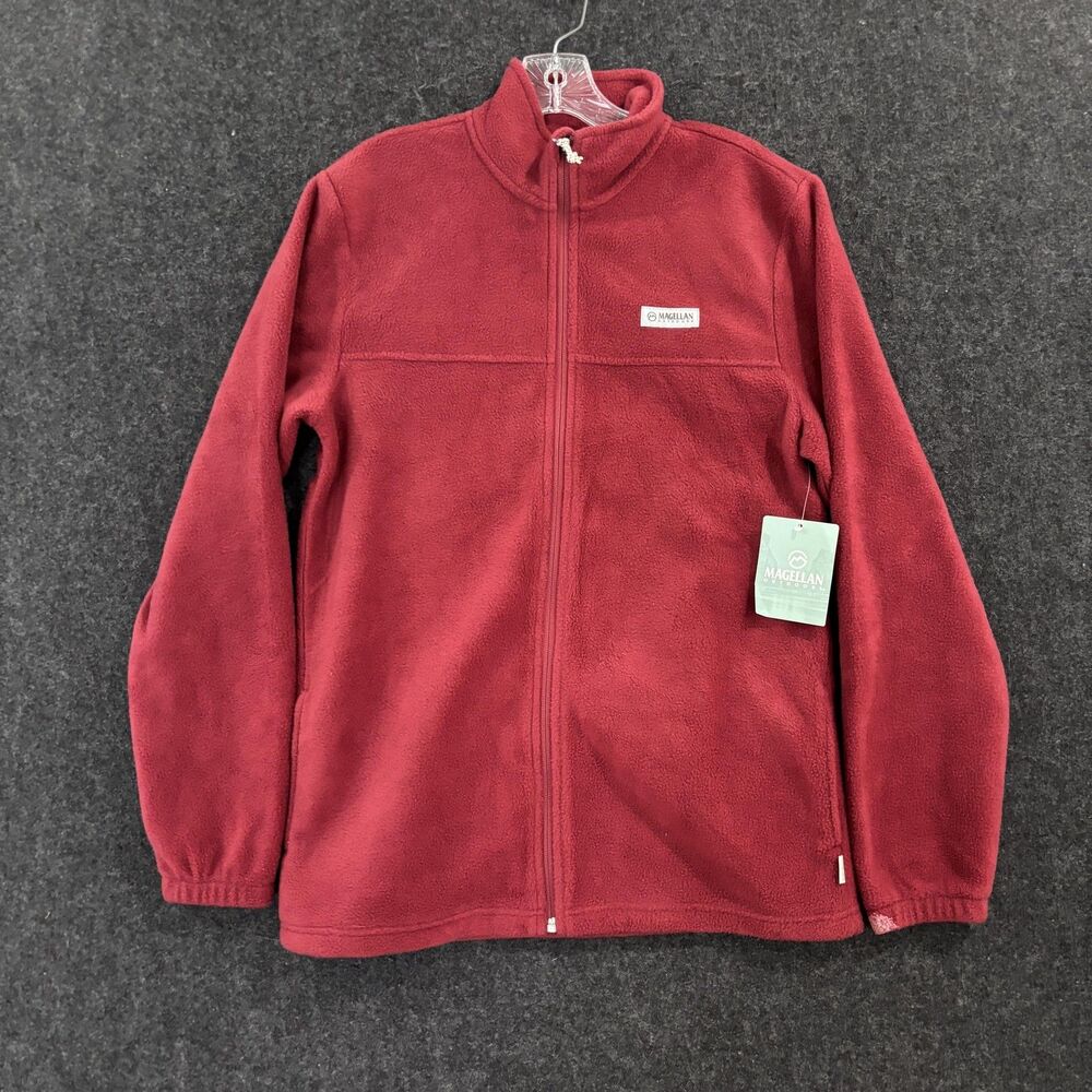 Magellan Outdoors Arctic Fleece Jacket Men's Small Tibetan Red Classic Fit